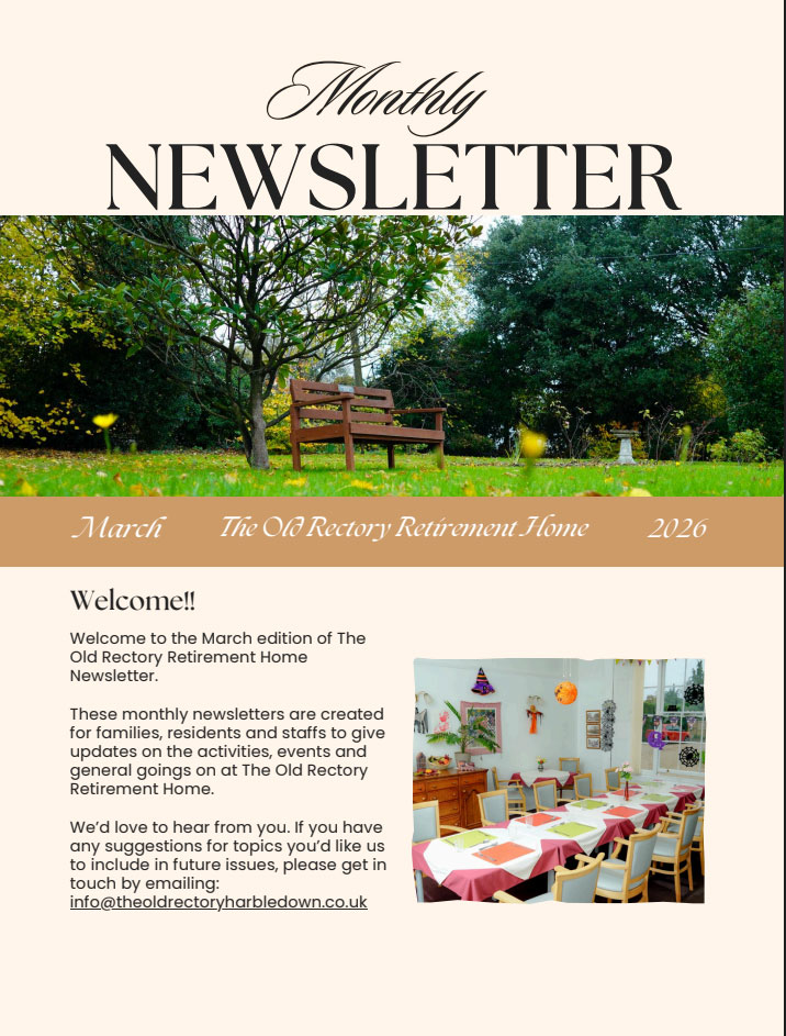 March 2026 Newsletter – The Old Rectory Retirement Home